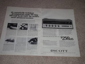 Scott 3 pg Ad, 1969, 342c Receiver, Articles,Info,Specs