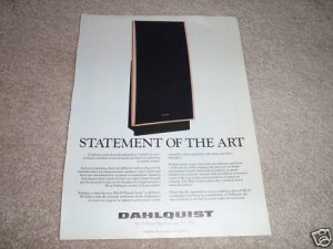 Dahlquist DQ-20 Speaker Ad from 1988,Very Rare!