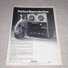 Akai QUAD 280D-SS Open Reel Ad,1972,Article, Nice Ad!