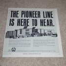 Pioneer Audio Ad 1966,Entire Line,Article,RARE! 9"x9"