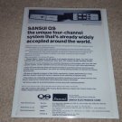 Sansui QUAD Encoder/Decoder Ad,1972, QS info, Quad info
