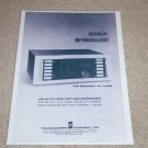 Sequerra FM Tuner Ad, 1976, Best Tuner for it's time!