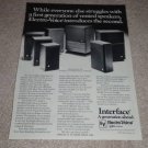 Electro-Voice Interface 1,2,3,D,c,A II, Speaker Ad,1977