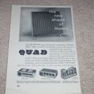 QUAD Speaker, Tube Amp Ad, 1955,Article,6"x9"