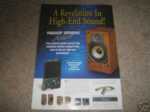 Paradigm Reference Active Speakers Ad from 1997