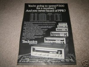 Technics SA-5760,SA-5560 Ad from 1977,6 receivers in ad