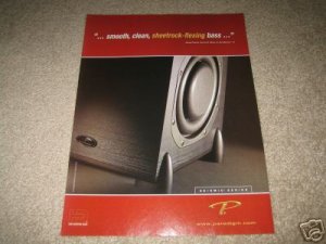 Paradigm Seismic Series Subwoofer Ad from 2004