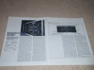 Soundcraftsmen MA-5002A Amplifier Review, 2 pgs, 1981