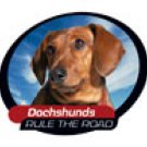 RED DACHSHUND CAR WINDOW DECAL