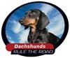 BLACK DACHSHUND CAR WINDOW DECAL