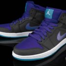 Jordan 1 Mid Grape Black Ice Emerald Blue Size 10.5