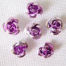 25 Aluminum Flower Beads Lt Purple 6mm KU06-42