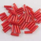 20g Glass Bugle Beads Red 6mm GG06-01