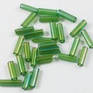 20g Glass Bugle Bead 6mm Green Loose GG06-03