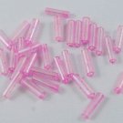 20g Glass Bugle Bead 6mm Pink loose GG06-08