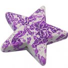 2 Acrylic Star Purple Pendant Beads 25mm PA25-08