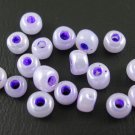20g Glass Seed Bead 6/0 Loose Light Purple SG06-23