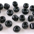 20g Glass Seed Bead 6/0 Black Loose SG06-10A