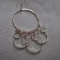 Earrings - Delicate Round Hoop Earrings with Stones