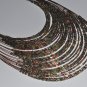 Necklace - Bronze Beaded Multi-Strand Necklace