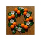 Orange Blossom Mix Fruit, Flower and Leaf Glass Beads