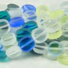 Aqua Blue Turquoise 10mm Sea Beach Glass Colors Beads