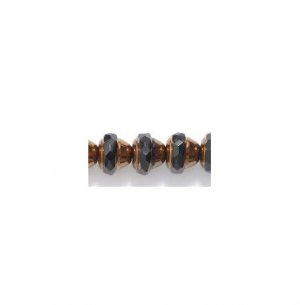 Acorn Shape Black Copper Fire Polish Glass Beads
