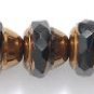Acorn Shape Black Copper Fire Polish Glass Beads