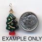 Christmas Tree Beads  Siam Red w Gold Inlay Glass