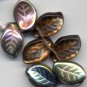 Gorgeous Bronze Topaz Czech Glass Leaf Beads