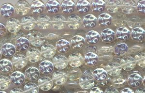 Crystal AB Man On The Full Moon Face Glass Beads