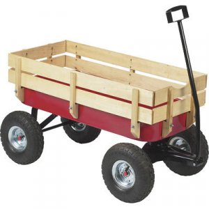 wagon with wooden sides