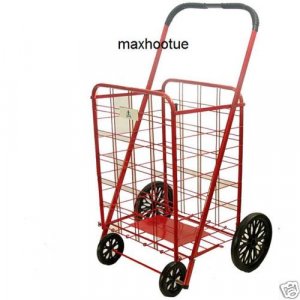 NEW Extra Large Red Heavy Duty Shopping Grocery Cart