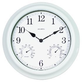NEW 16" Outdoor Patio Wall Clock Thermometer Hygrometer