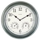 NEW 14" Outdoor Patio Wall Clock Thermometer Hygrometer