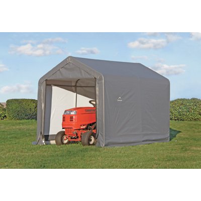 shed shelterlogic box grey portable garage peak storage canopy atv