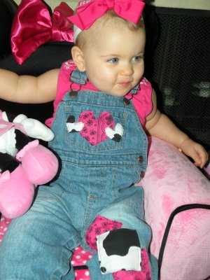 Cute Patched Overalls