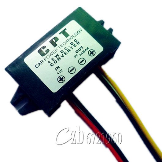 DC/DC Converter Regulator 12V to 5V 3A 15W Car Led Display Power Supply Module