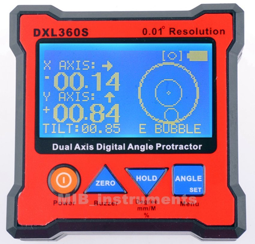 Digital Protractor dxl360s Inclinometer Angle Meter Magnetic Base