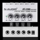 MH-400 N-Audio  Mono Low Noise 4 Channel Line Mixing Studio Audio Sound Mixer 12V