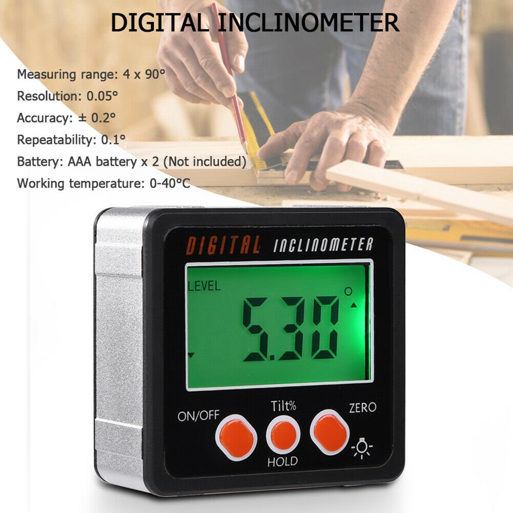 Smart Digital Protractor Gauge Level Angle Finder Inclinometer Magnet Base