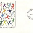 AUSTRALIA 1987 Music Ballet Anniv FDC PSE J2537