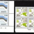 ESTONIA 1991 State Flag Map 4block MNH CV 24 EUR J1606