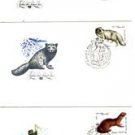 RUSSIA FAUNA Fur-bearing Animals 1980 5xFDC J3236-1