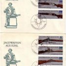 EAST GERMANY Hunting Guns 2 FDC 1978 #J1070