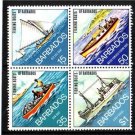 BARBADOS 1974 Ships Boats MNH Sc 392-395 B356