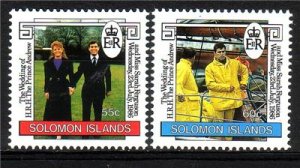 SOLOMON Is 1986 Royal Wedding Issue MNH full set #B14
