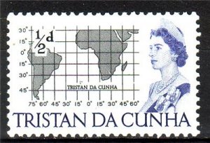 TRISTAN DA CUNHA 1965 QEII Map MNH Sc71 J1896