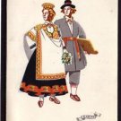 LATVIA 1957 Postcard National Costumes J2704