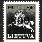 LITHUANIA 1993 Surcharge Vytis Horse Rider MNH 1758